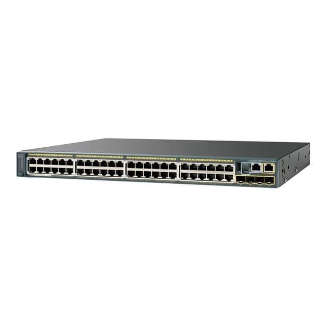 CISCO CATALYST 2960S-48LPS-L - Switch - Managed - 48 x 10/100/1000 - 4 x SFP - Rackmonterbar - POE- USED