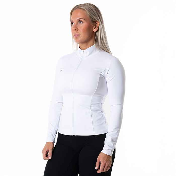 Clean Zip Långärmad Tröja Vit