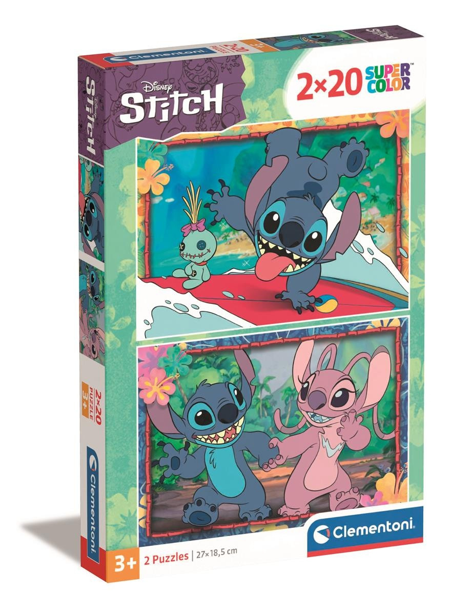 Clementoni Disney Stitch Pussel 2x20 bitar
