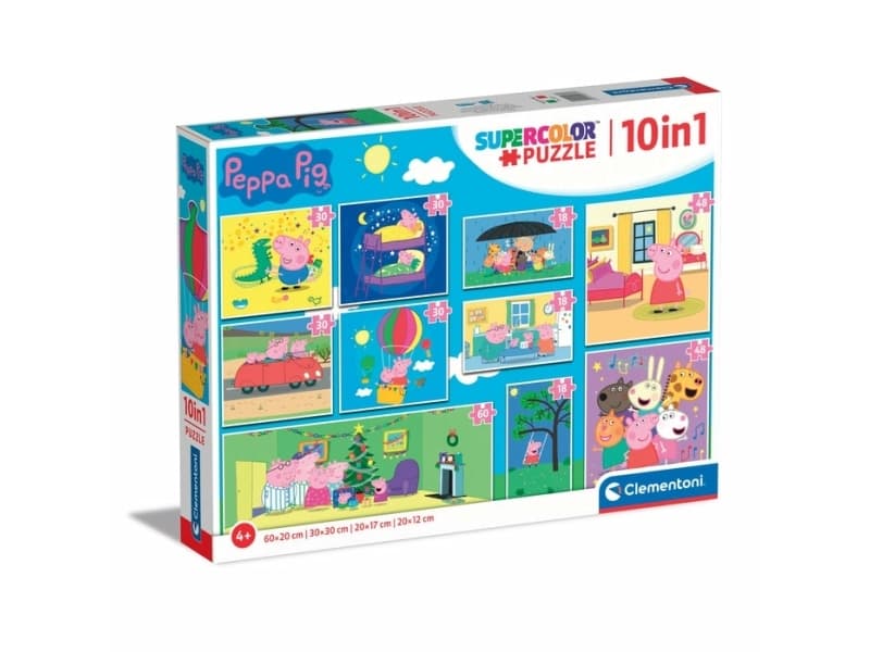 Clementoni Peppa Pig Supercolor 10 in 1, Tecknade serier, 4 År