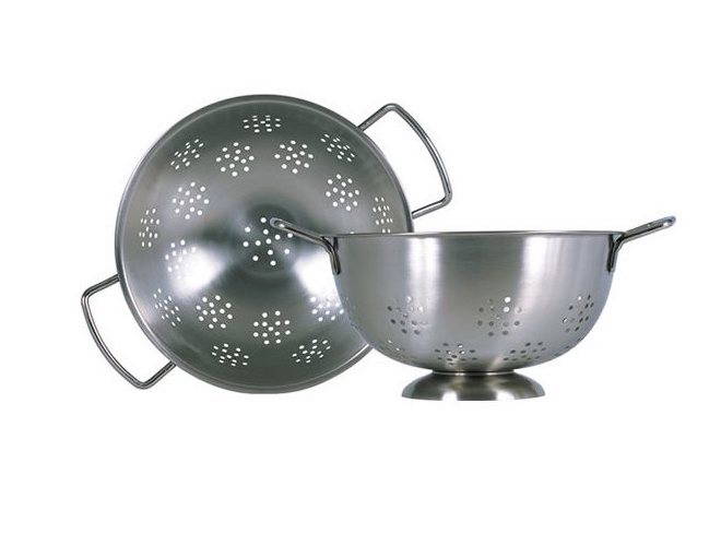 Colander / Durkslag med fot i rostfritt stål
