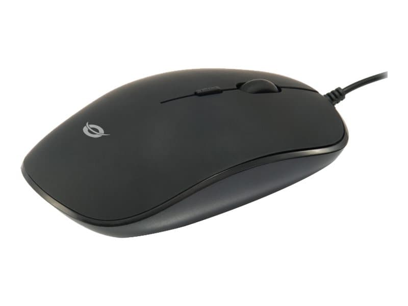 Conceptronic REGAS E4 - Mus - höger- och vänsterhänta - optisk - 4 knappar - kabelansluten - USB - svart