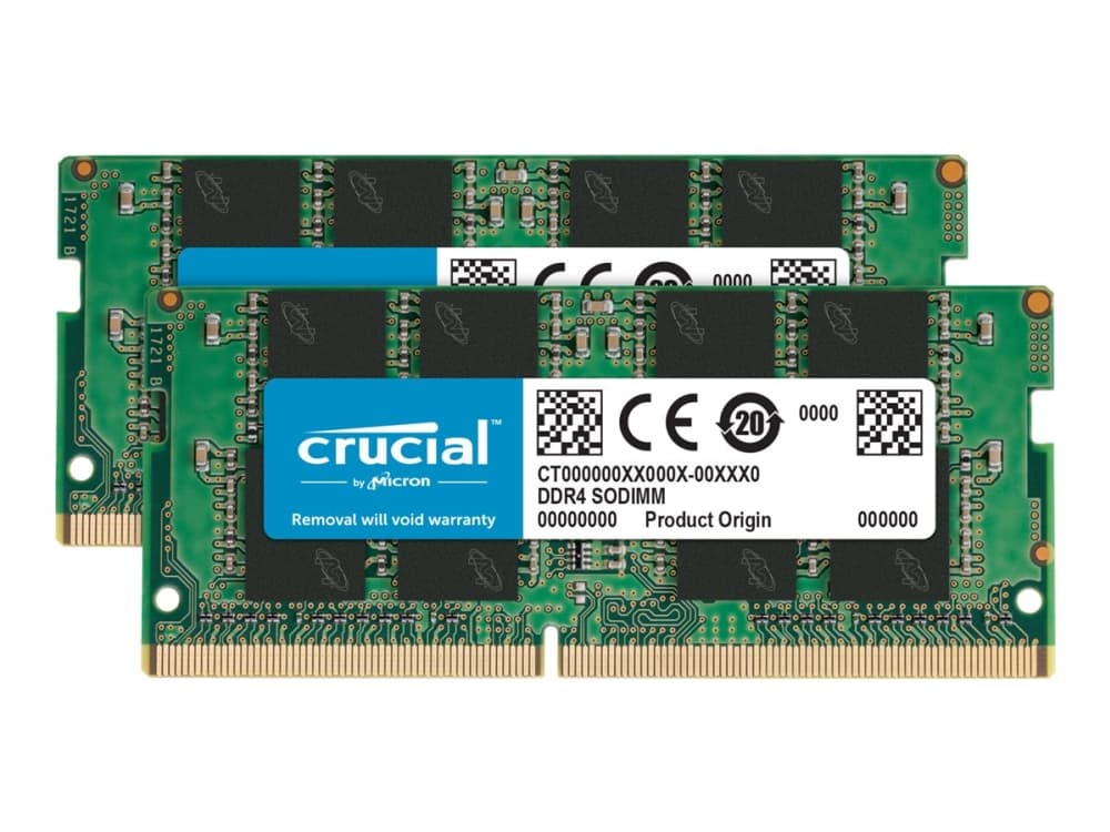 Crucial DDR4 sats 32 GB-GB SO DIMM 260-pin 3200 MHz PC4-25600 CL22 1-2 V ej buffrad icke ECC