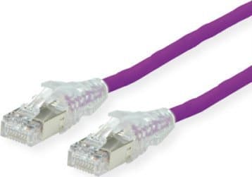 Datwyler - Patchkabel - RJ-45 (M) till RJ-45 (M) - 50 cm - SFTP, PiMF - CAT 6a - skärmad, halogenfri, utan krokar, fåtrådig - lila (21-05-0506)