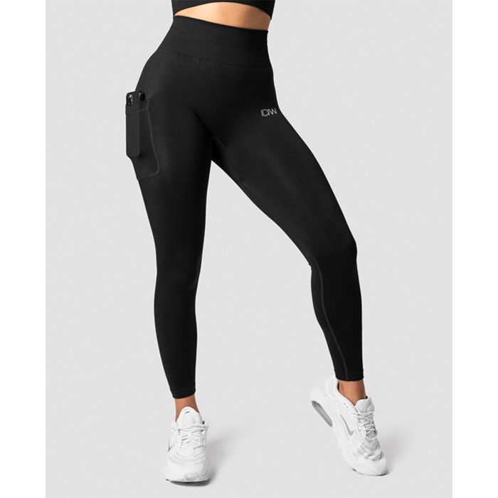 Define Seamless Pocket Tights, Black