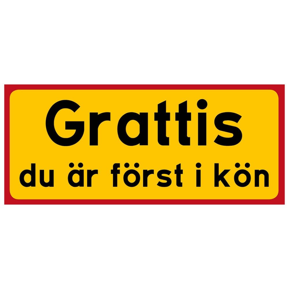 Dekal Grattis,du r först i kön