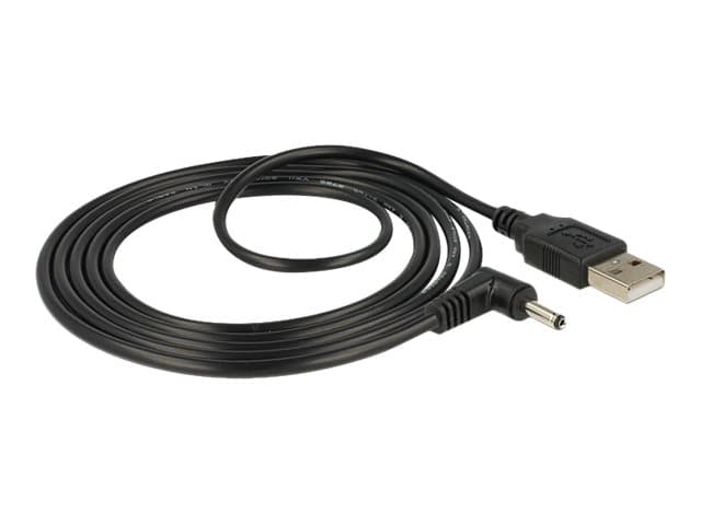 Delock - Strömkabel - DC-jack 3,5 x 1,35 mm (hane) till USB (endast ström) (hane) - 1-5 m - 90° kontakt