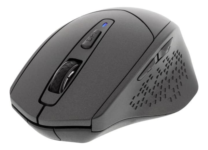 DELTACO tyst trådlös mus, bluetooth, 1x AA, 800-1600 DPI, mörk grå