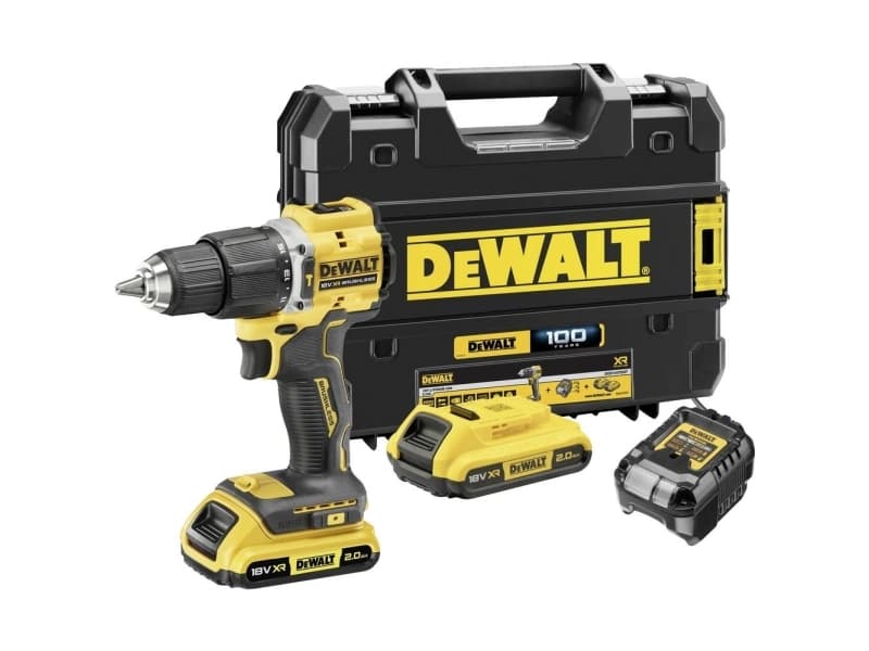 DEWALT DCD100YD2T-QW 2-växlad sladdlös slagborrmaskin borstlös, inkl- extra batteri, Inkl- laddare, Resväska