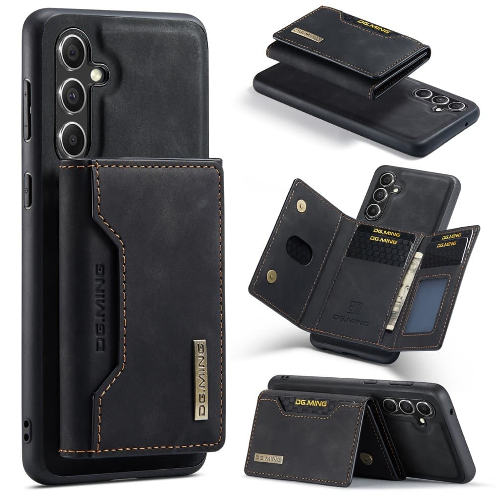 DG-MING 2 in 1 Magnetic Card Slot Case Samsung Galaxy S25 Plus Black