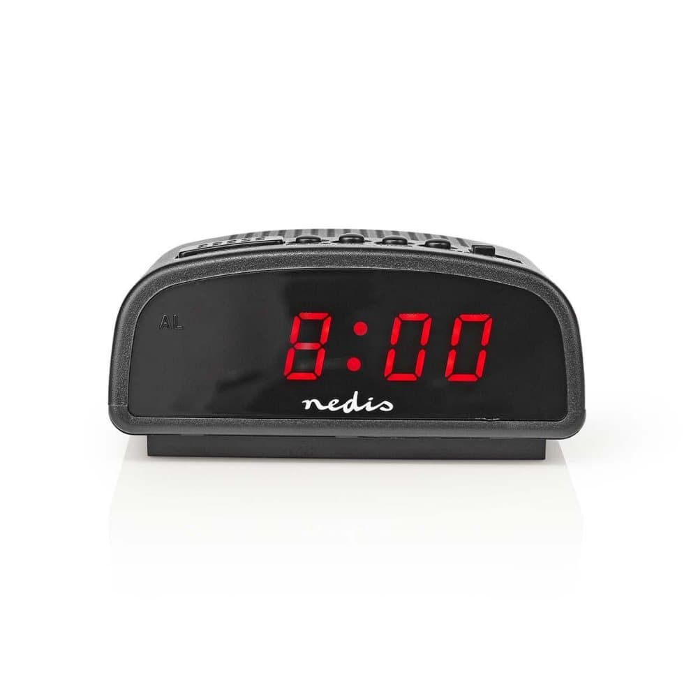 Digital skrivbords alarmklocka LED Display Snooze-funktion Nej Svart