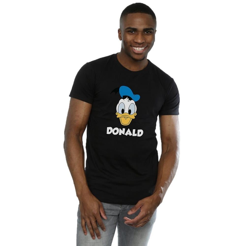 Disney Herr Donald Duck Face T-shirt i bomull
