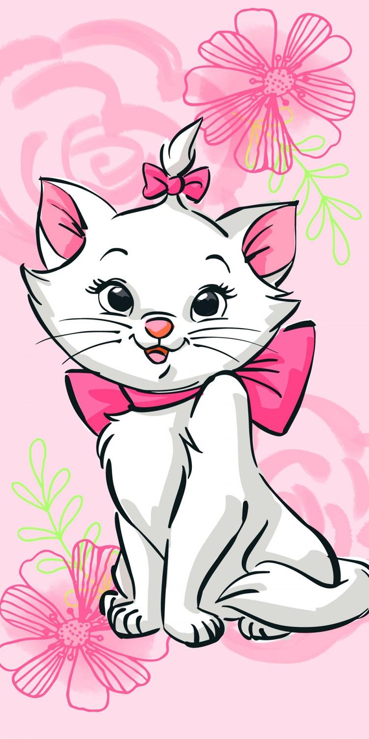 Disney Marie Katt Rosa Blommigt Badlakan, Strandhandduk 70140 cm