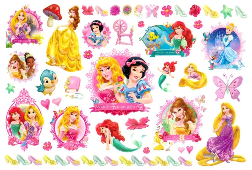 Disney Princess barntatueringar 15 st med Ariel & vänner