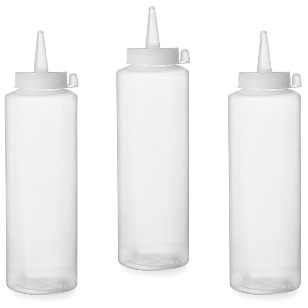 Dispenserflaska för kalla såser, set om 3 stycken- - transparent 0,2L - ENDI 558058