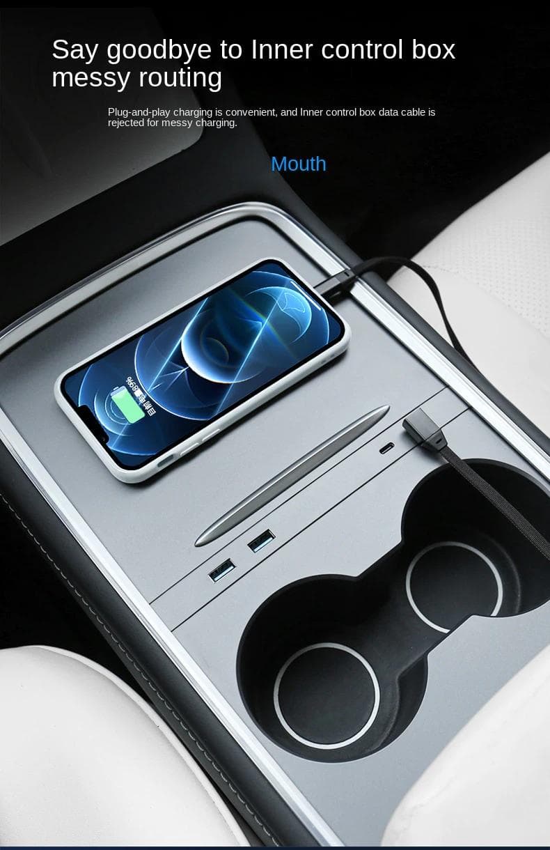 Dockningsstation för Tesla model 3/Y 2x USB - A 2X USB - C