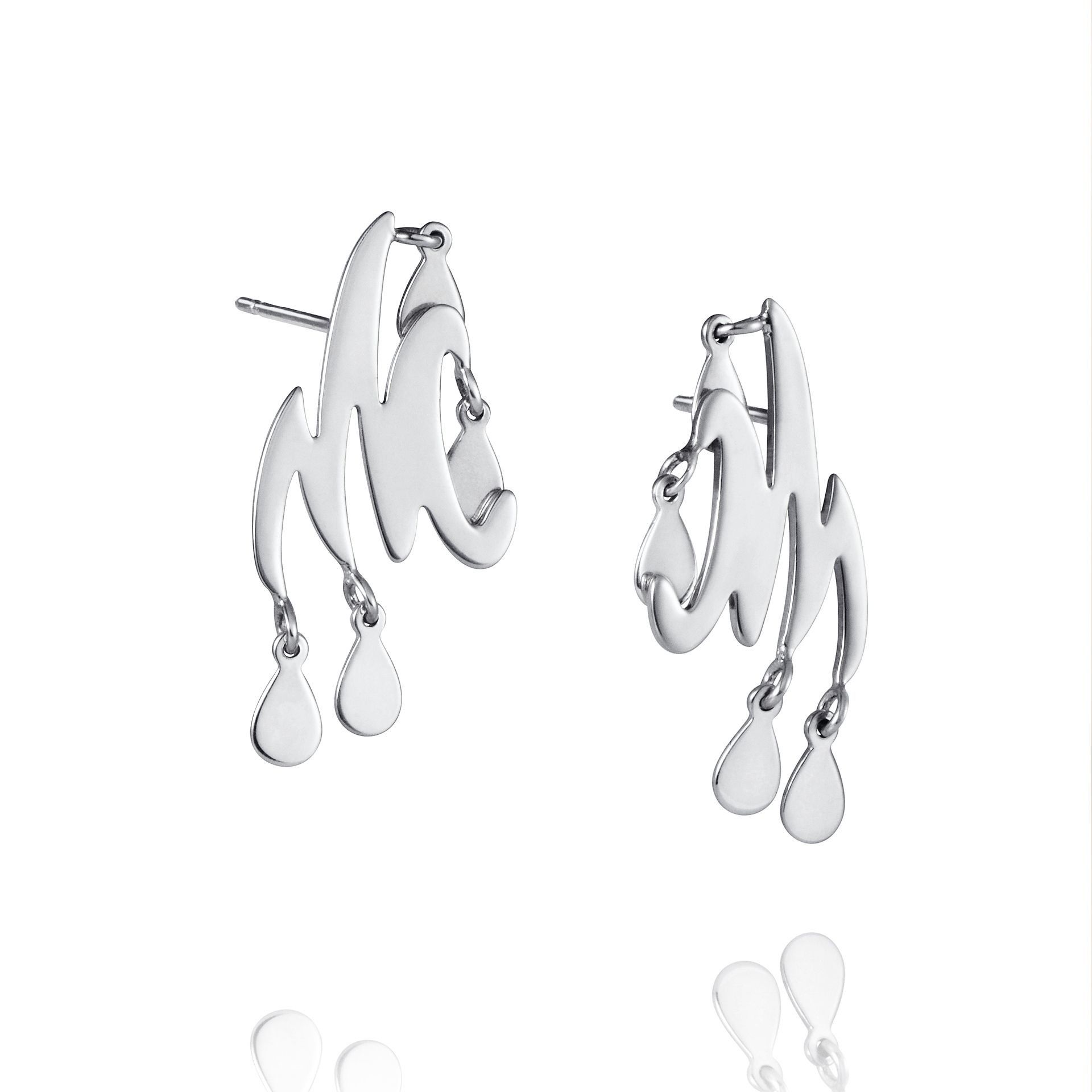 Efva Attling Wave Ear- ONE SIZE - SILVER