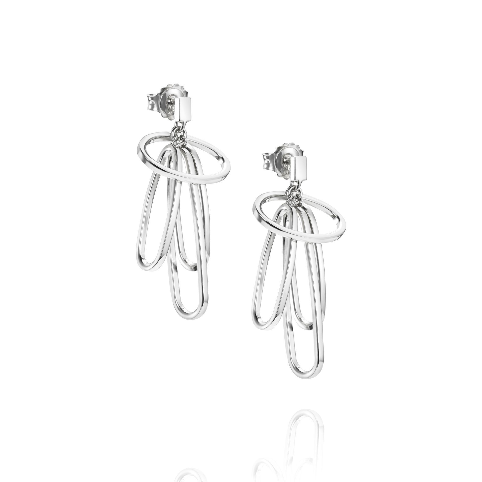 Efva Attling Whirlwind Earrings- ONE SIZE - SILVER