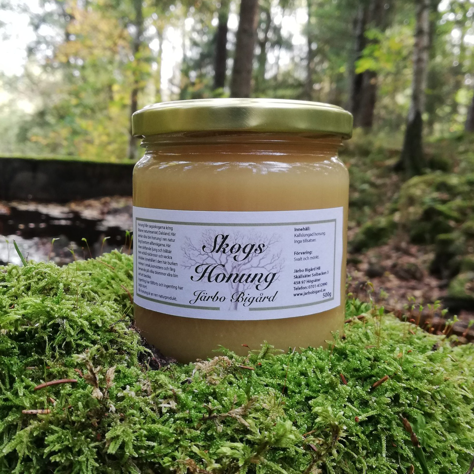 Ekologisk Kallslungad Svensk Skogshonung, 500 g
