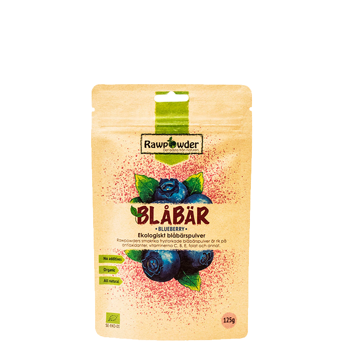 Ekologiskt Blåbärspulver 125 g