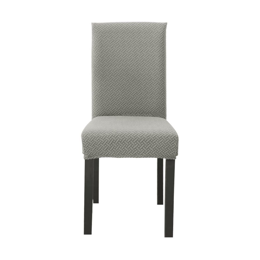 Elastiskt Stolsöverdrag i MÖNSTRAD med 38 - 45 cm sits och 45 - 65 cm ryggstödshöjd - För fester, bröllop, hotell eller hemma i matsalen