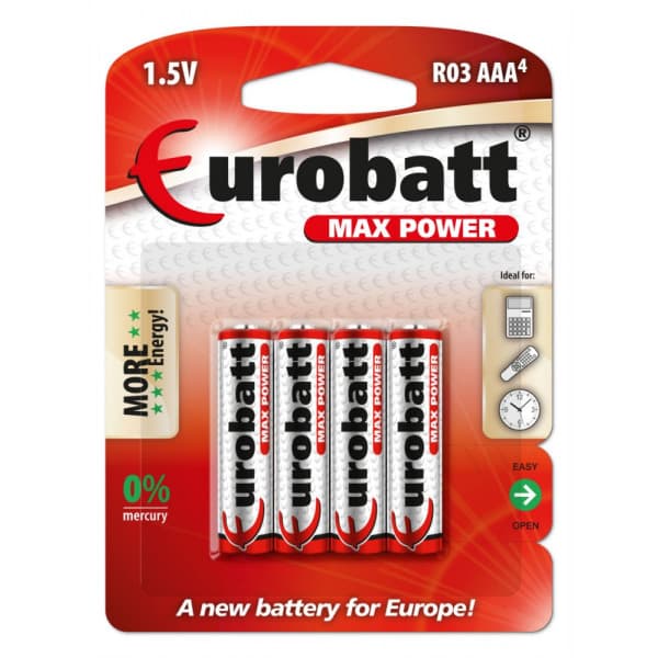 Euro Plus Alkaline AAA Batteri 4-pack