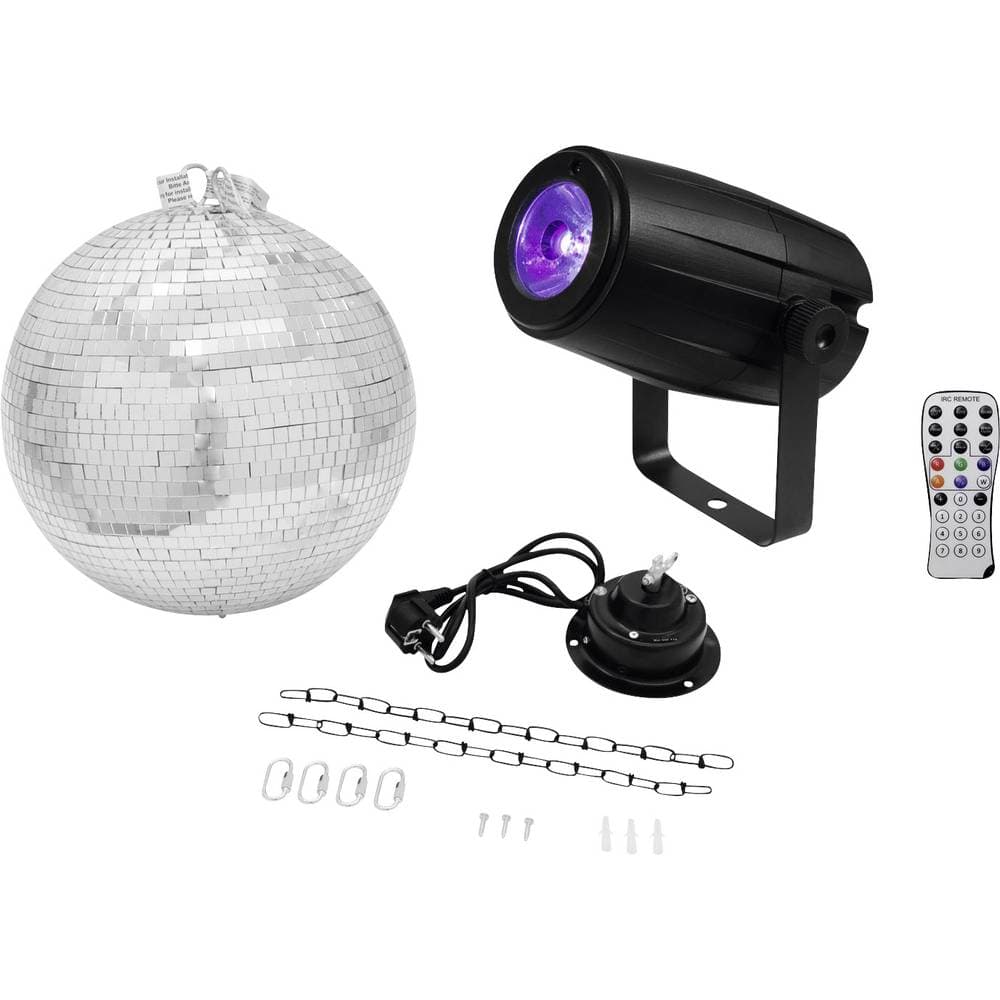Eurolite LED Discokula set med motor, med LED-belysning 30 cm