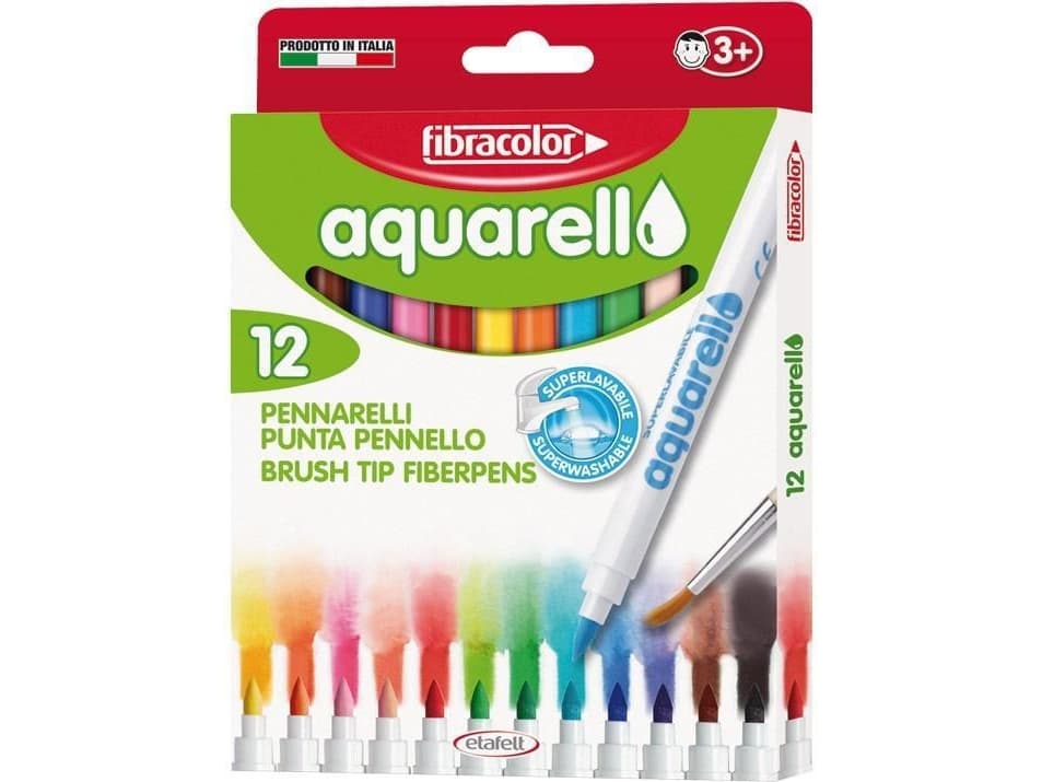 Fibracolor Aquarello akvarellpennor 12 färger (161420)