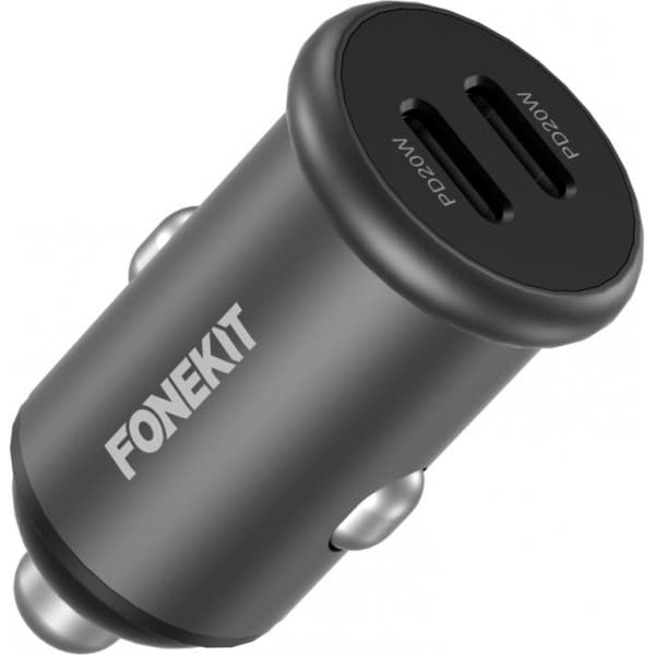 FoneKit Travel 40W,2 x USB-C biladapter