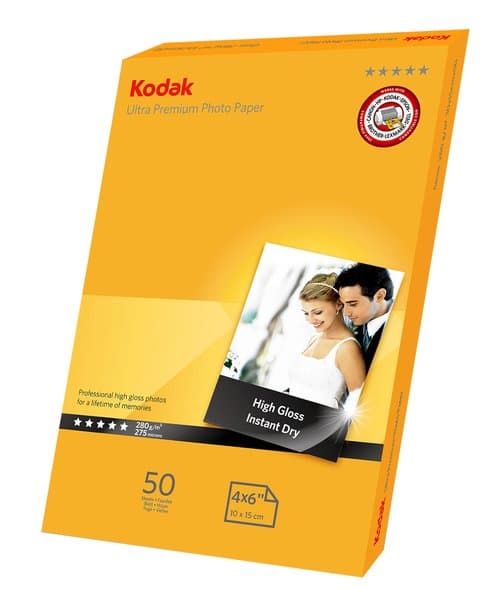 Fotopapper Bläckstråle 50-pack 10x15cm 280g Glossy Blankt Photo