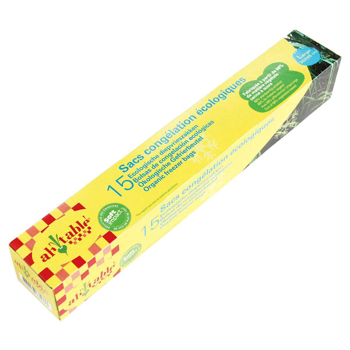 Fryspåsar Grön Polyeten - Large, 15 st
