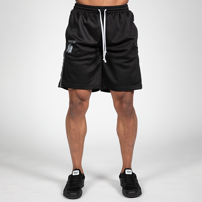 Functional Mesh Shorts, Black/Red