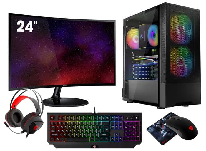 Gaming Kit VIST - Ryzen 5 5600G - 32Go RAM - 1To SSD - 24 LCD - Windows 11 Pro