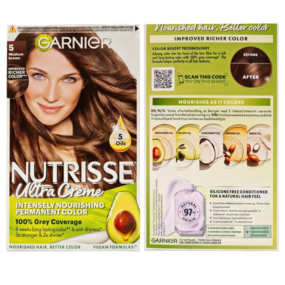 Garnier Nutrisse Ultra Crème Medium Brun 5-0 Hårfärg
