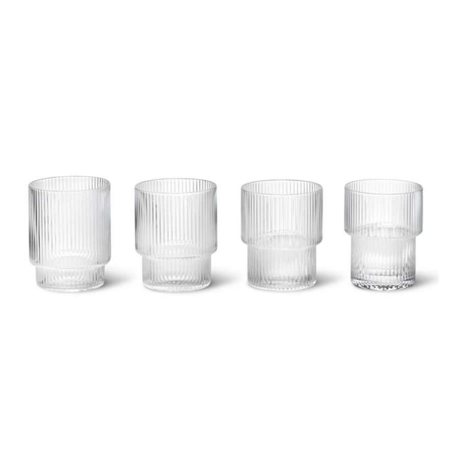 Glas Ripple 4-P 7x9cm Klar