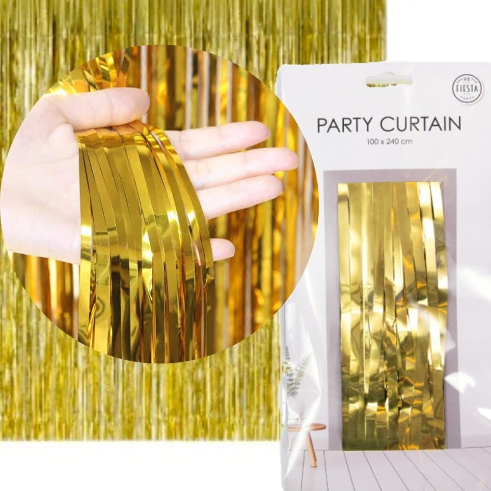 Glitterdraperi Guld - Förvandla Din Fest med Strålande Festdraperier - Perfekta som Dörrdekoration och Selfiebakgrund