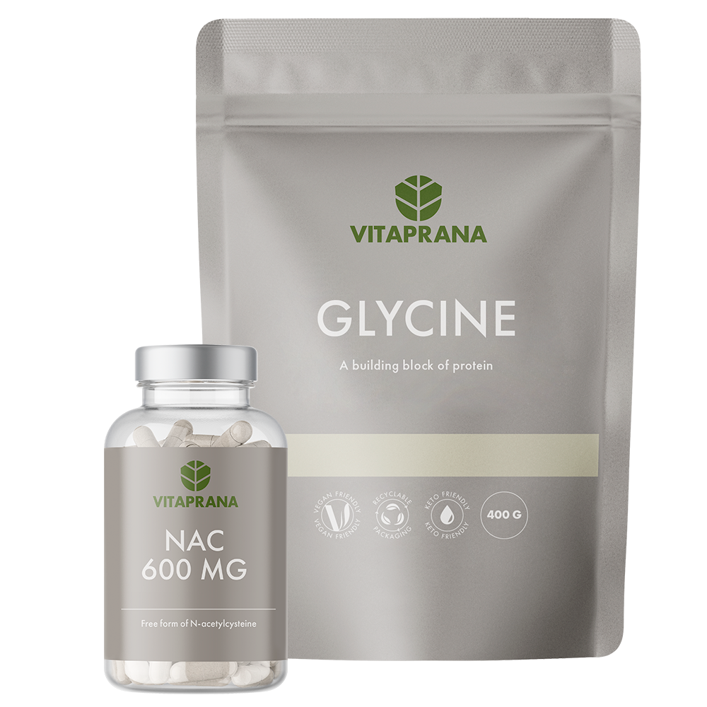 Glycine 400g - NAC 600 mg 100 kapslar Aminosyror