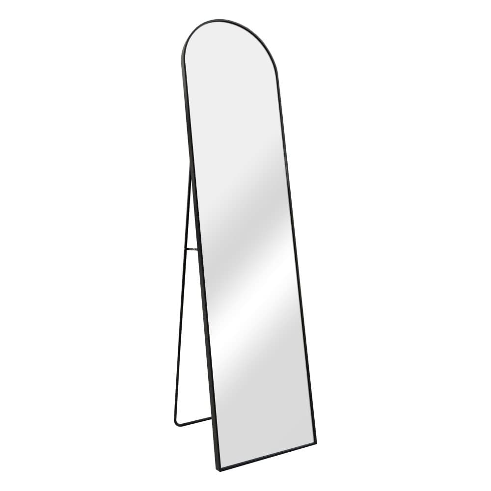 Golvspegel Bugnara 160x40 cm aluminium svart [en-casa]