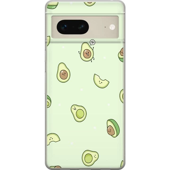 Google Pixel 7 Genomskinligt Skal Glad Avokado