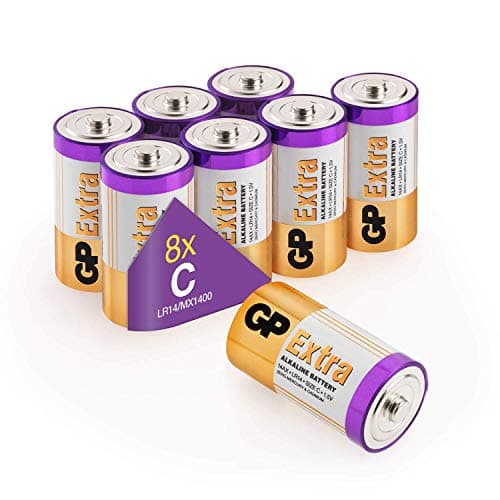 GP Alkaliska C- batteri 8-pack GP Extra LR14 1-5V baby-batteri Lång livslängd, högre effektivitet, används i digitala pennor, stylus, laserljus