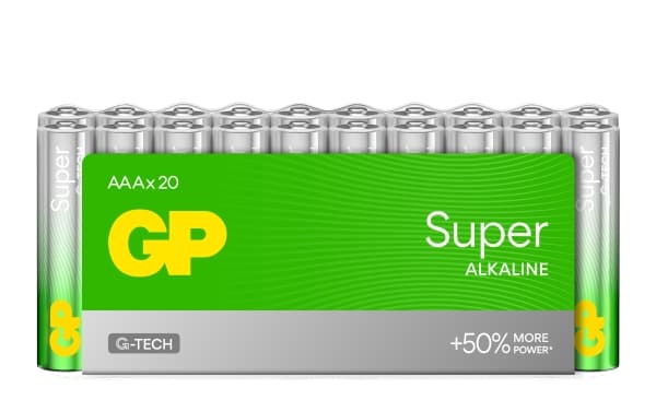 GP Super Alkaline Batteri 20 x AAA alkaliskt
