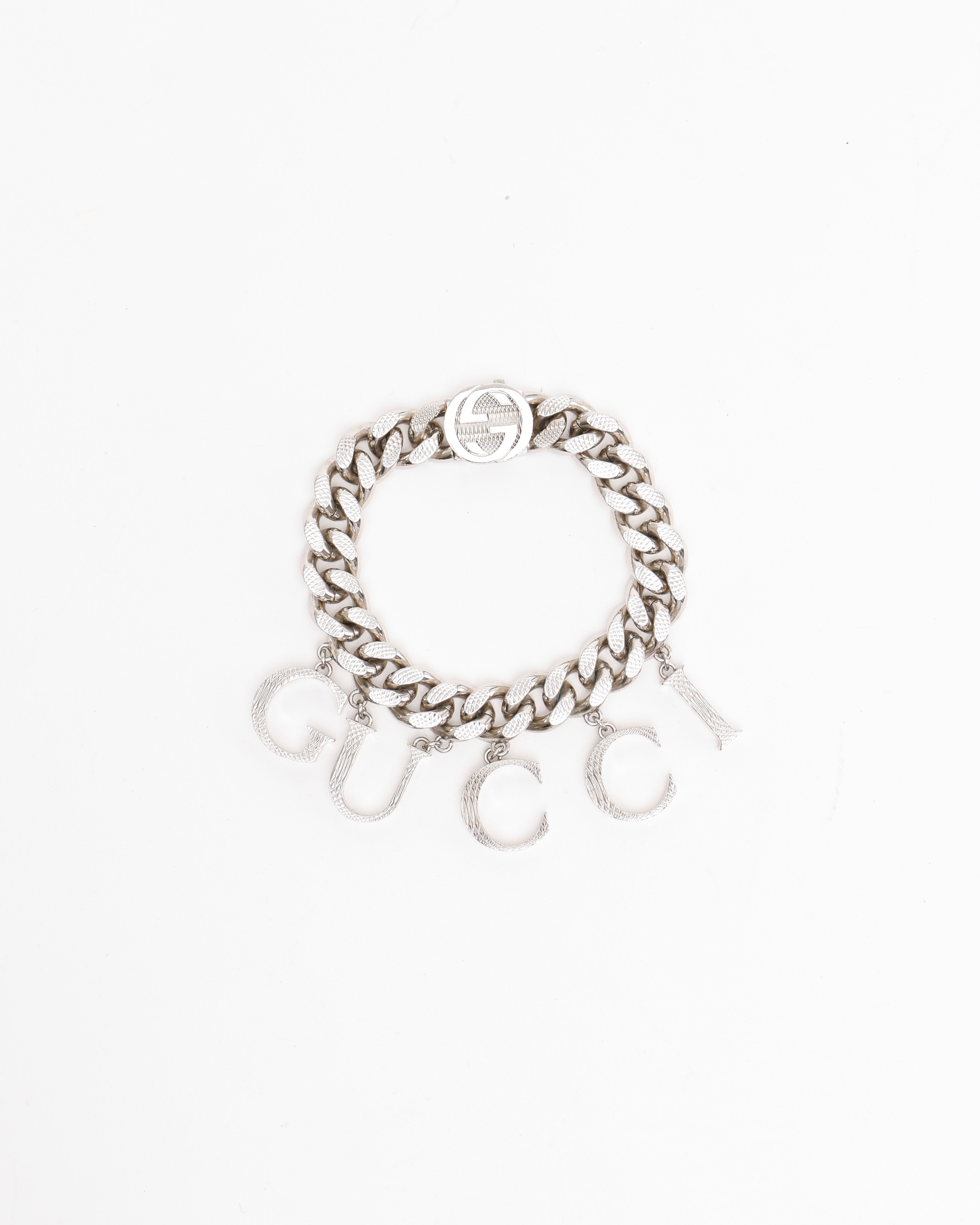 GUCCI Interlocking G Chain Silver Bracelet
