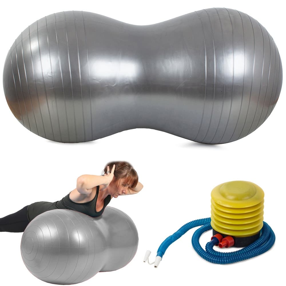Gymnastikboll / Pilatesboll med Pump - Jordnöt