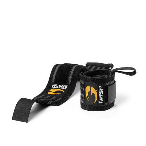 Hardcore Wrist Wraps, Black/Grey
