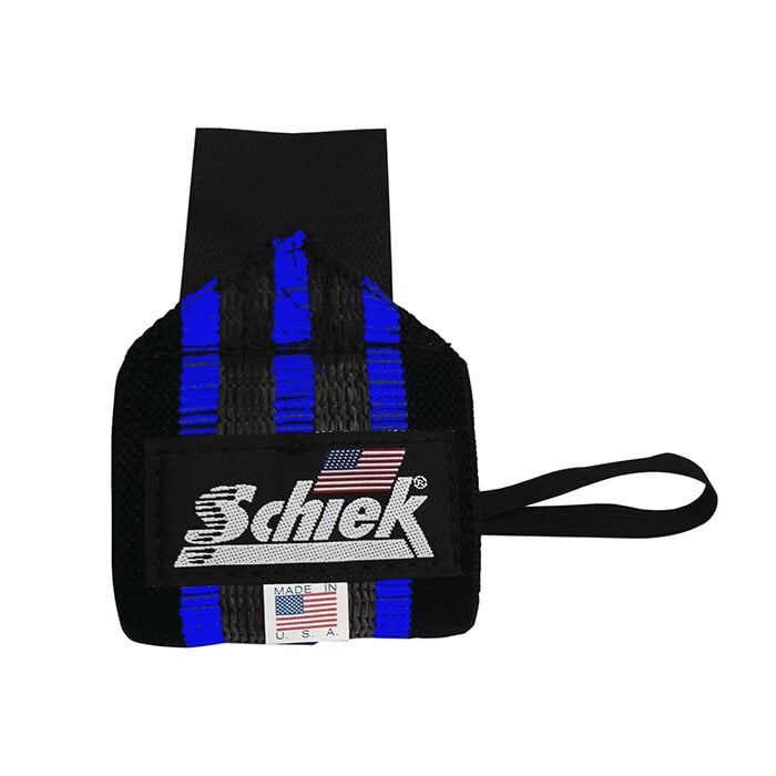 Heavy Duty Rubber Reinforced Wrist Wraps 45 cm Svart/Blå