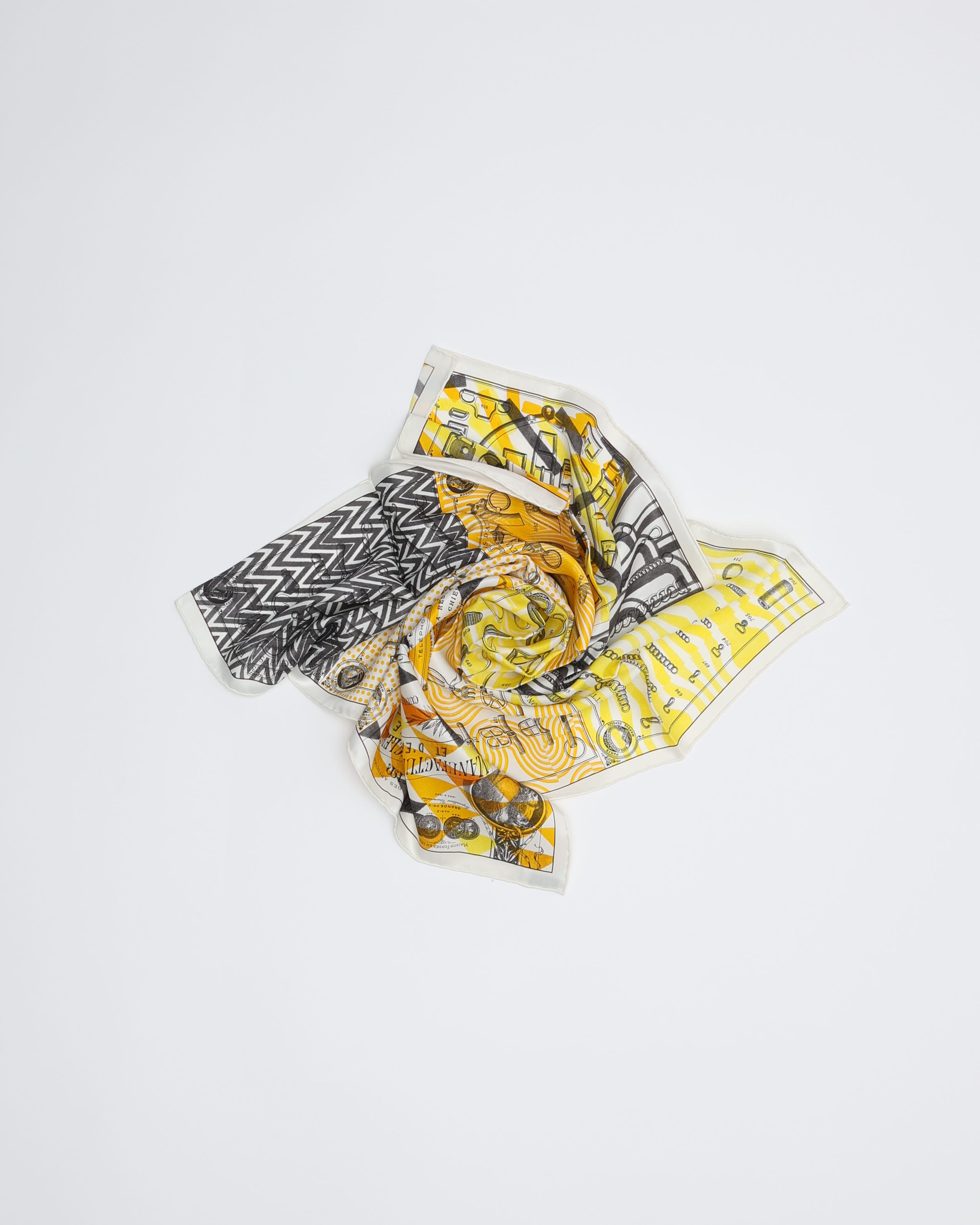 Hermès 70 Manufacture De Boucleries Silk Scarf