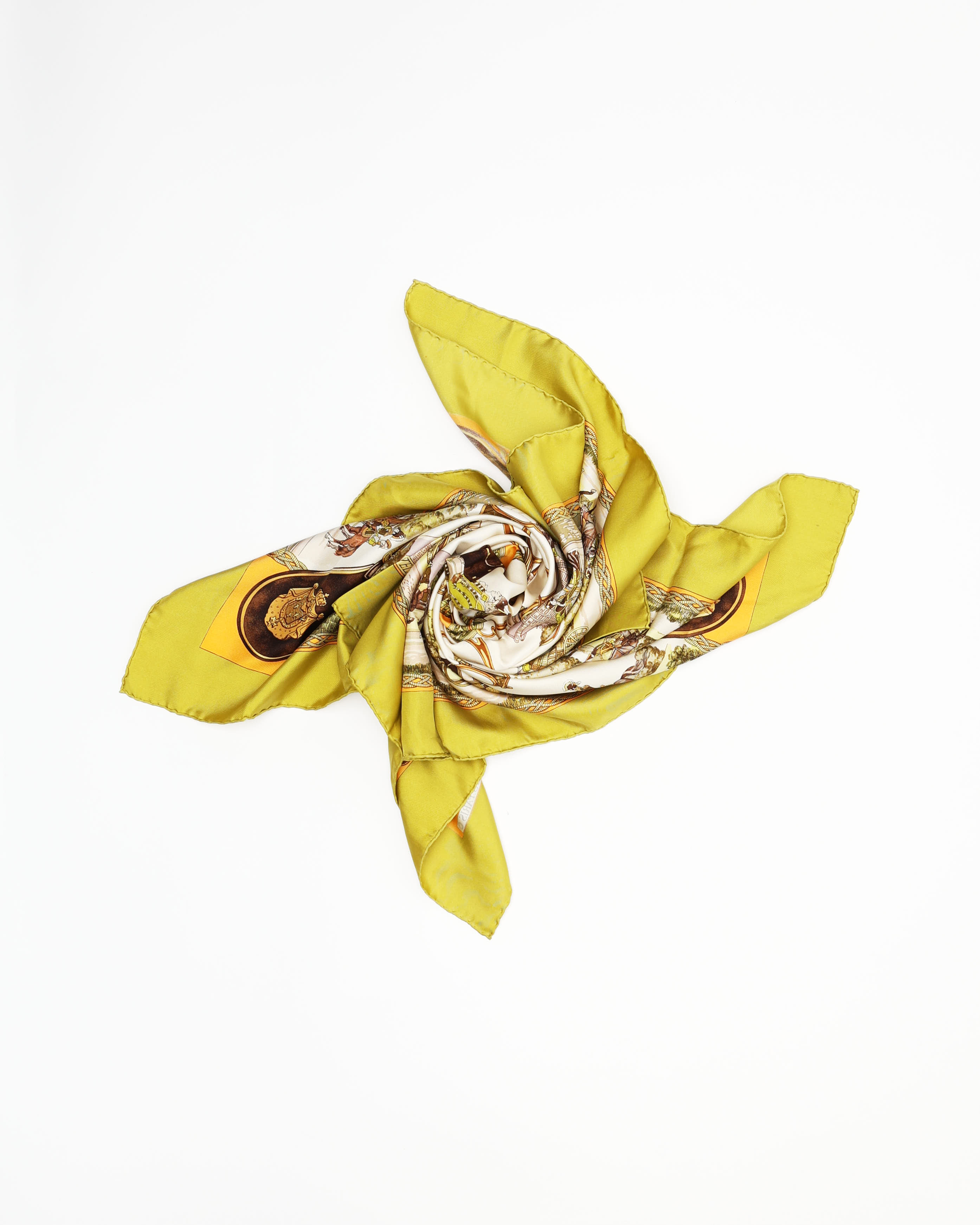 Hermès 90 Grand Attelages Silk Scarf