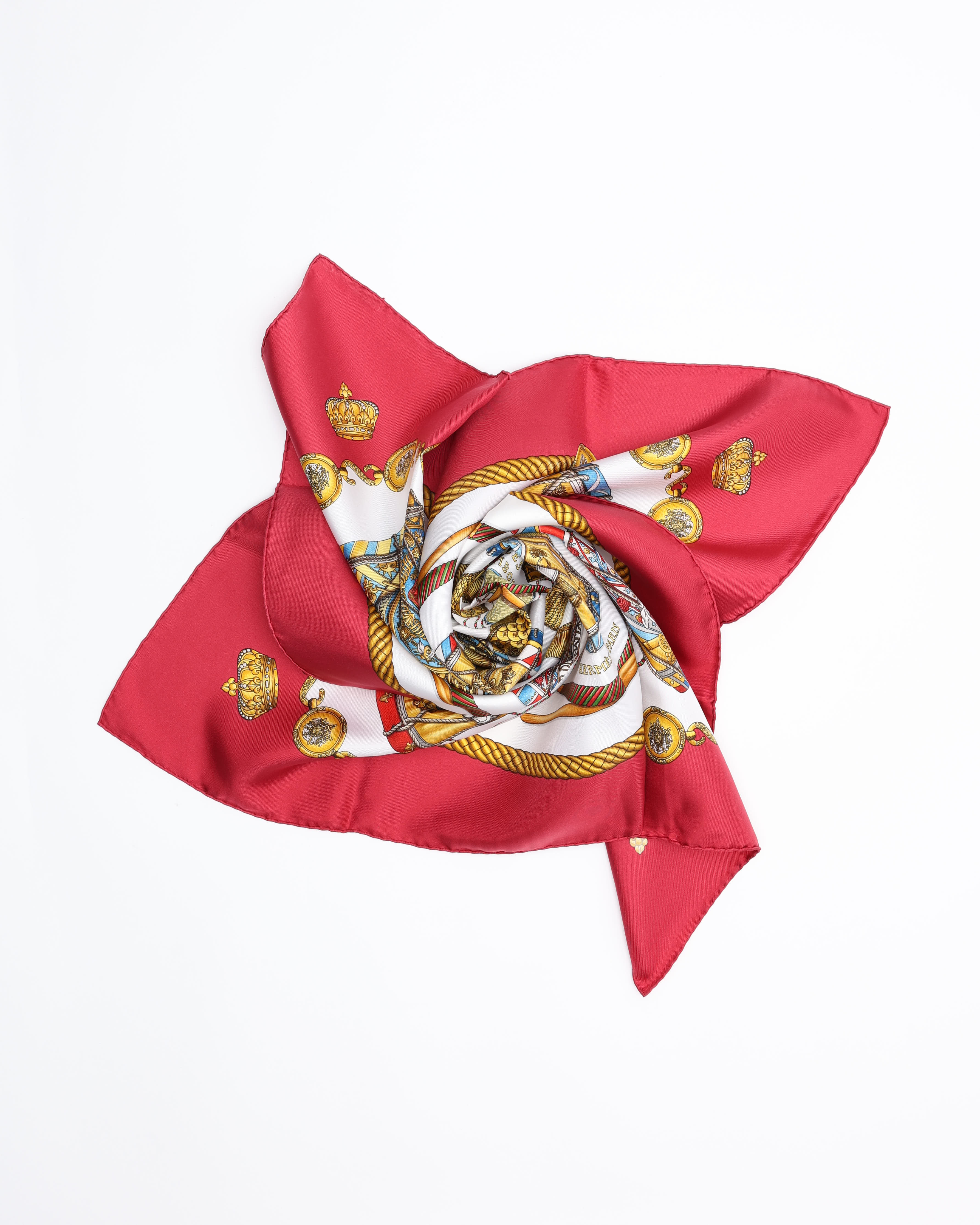 Hermès 90 Les Tambours Silk Scarf