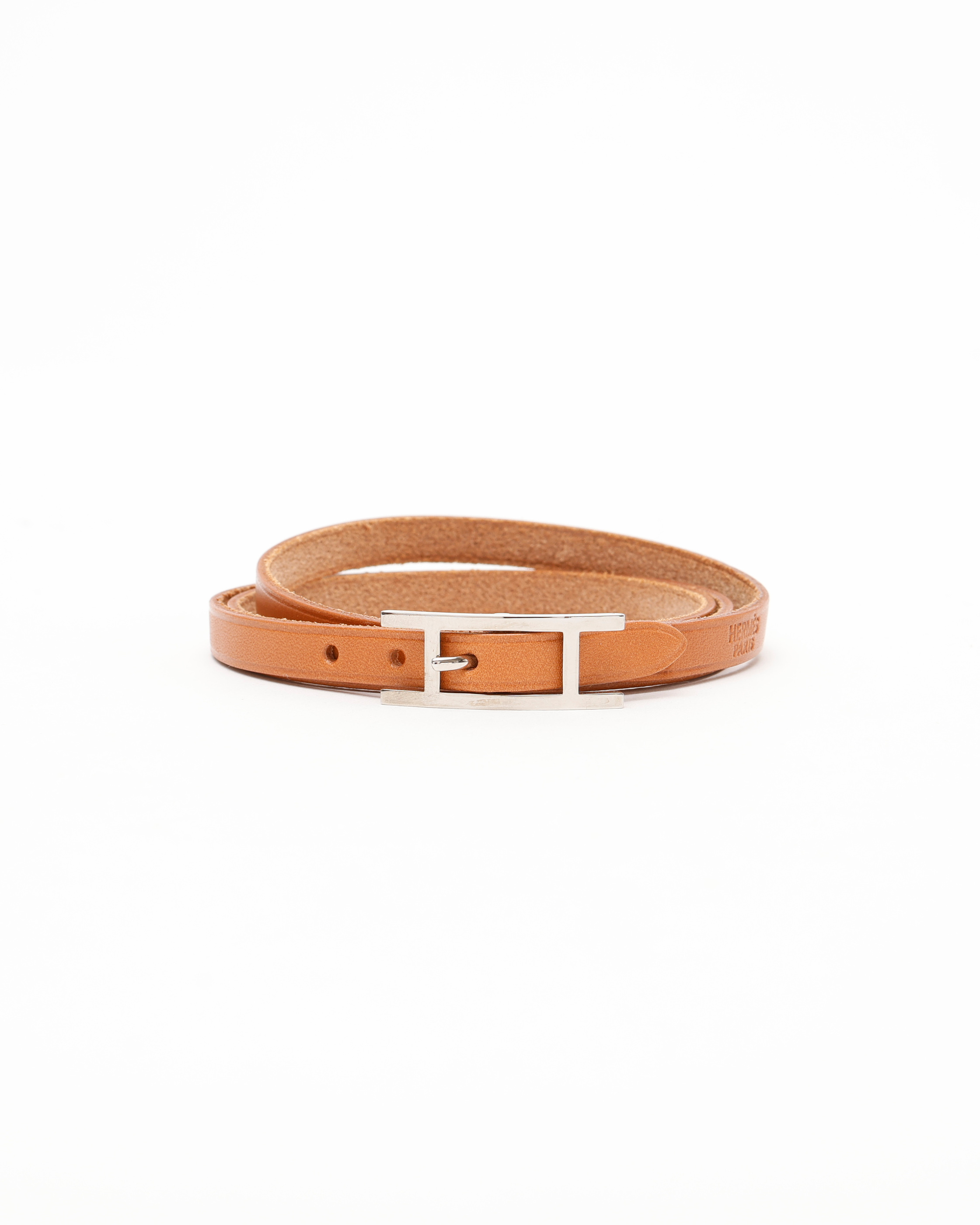 HERMÈS Atame Leather Double Bracelet