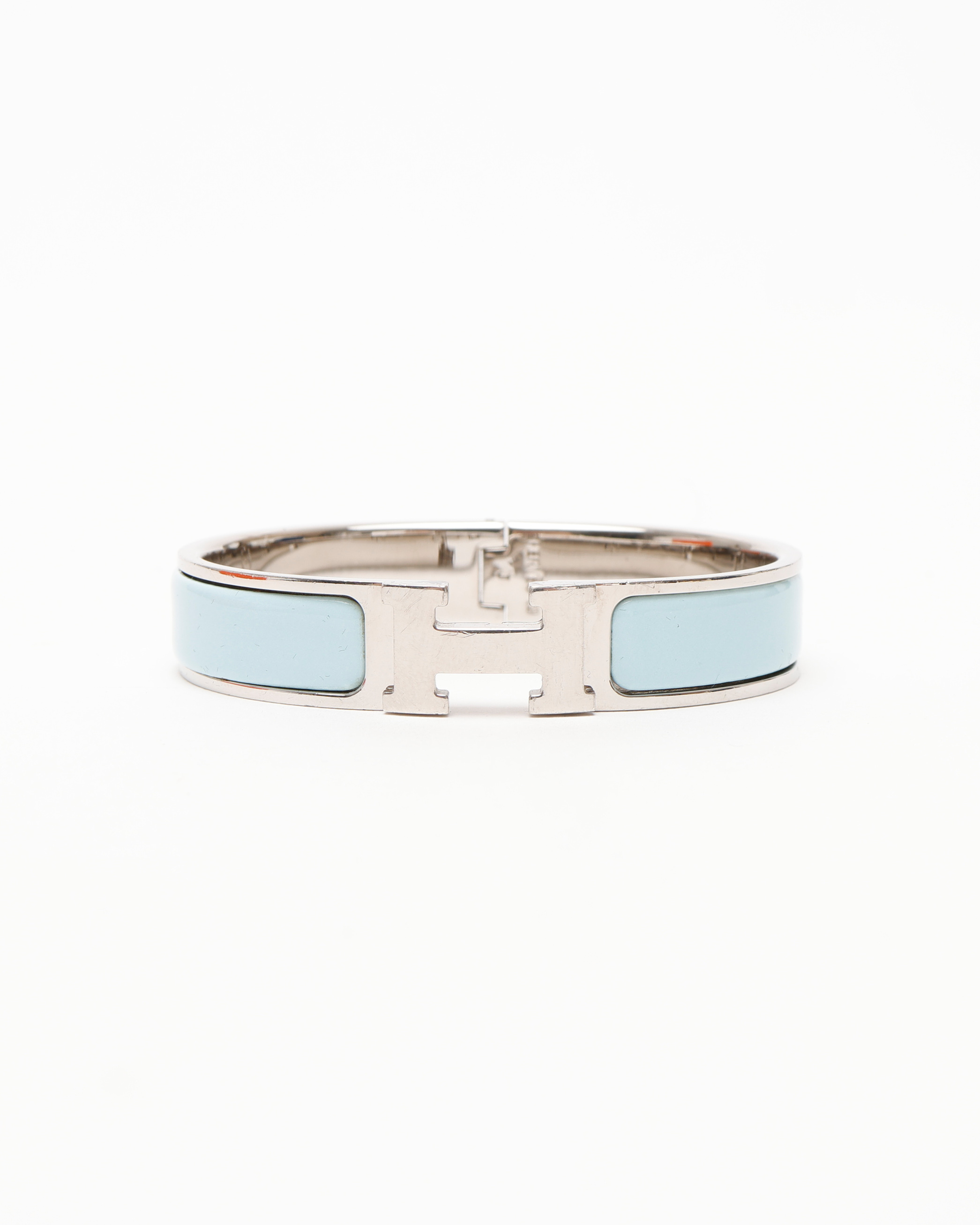 HERMÈS Clic H Light Blue Bracelet